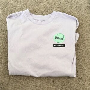 New Balance Light Purple Tee with Mint Logo